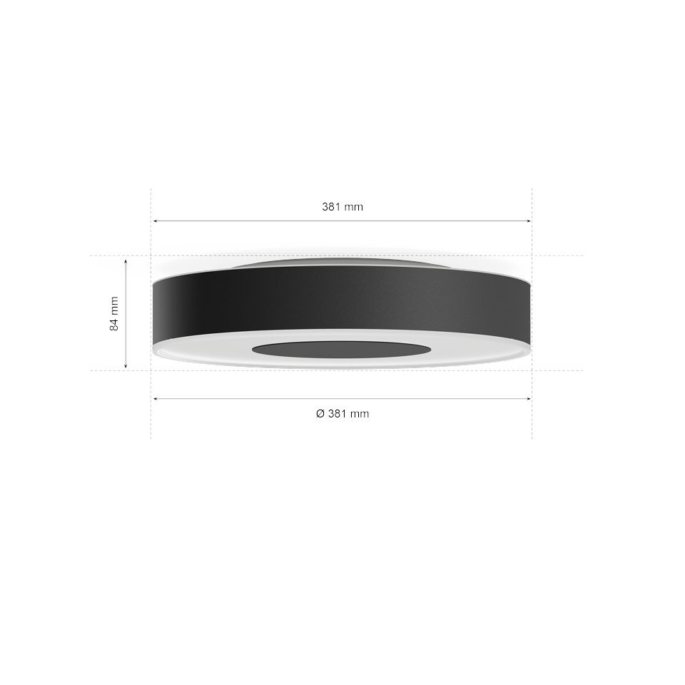 Philips Hue - Xamento M Hue ceiling lamp black