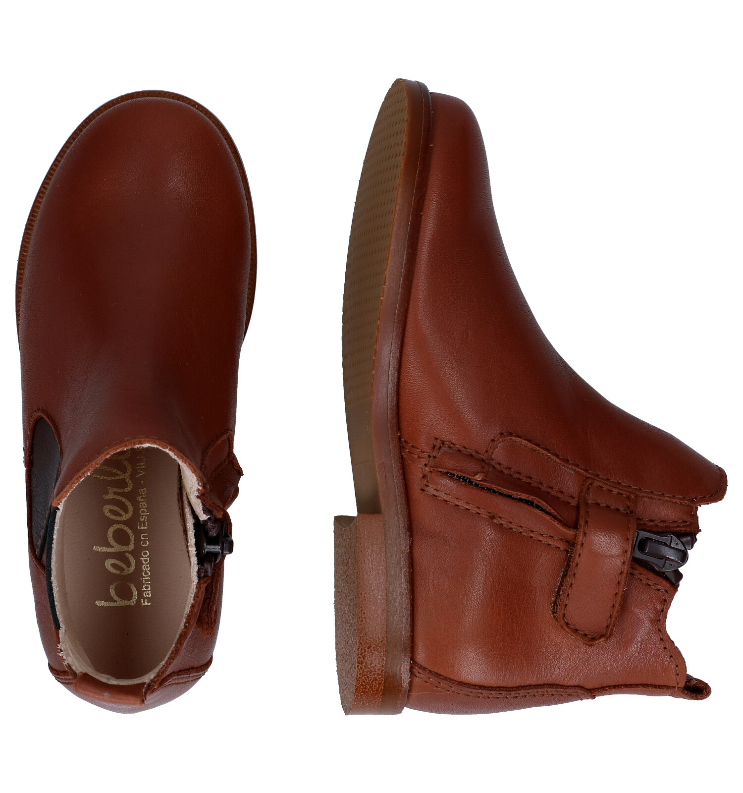 Korte laarzen cognac