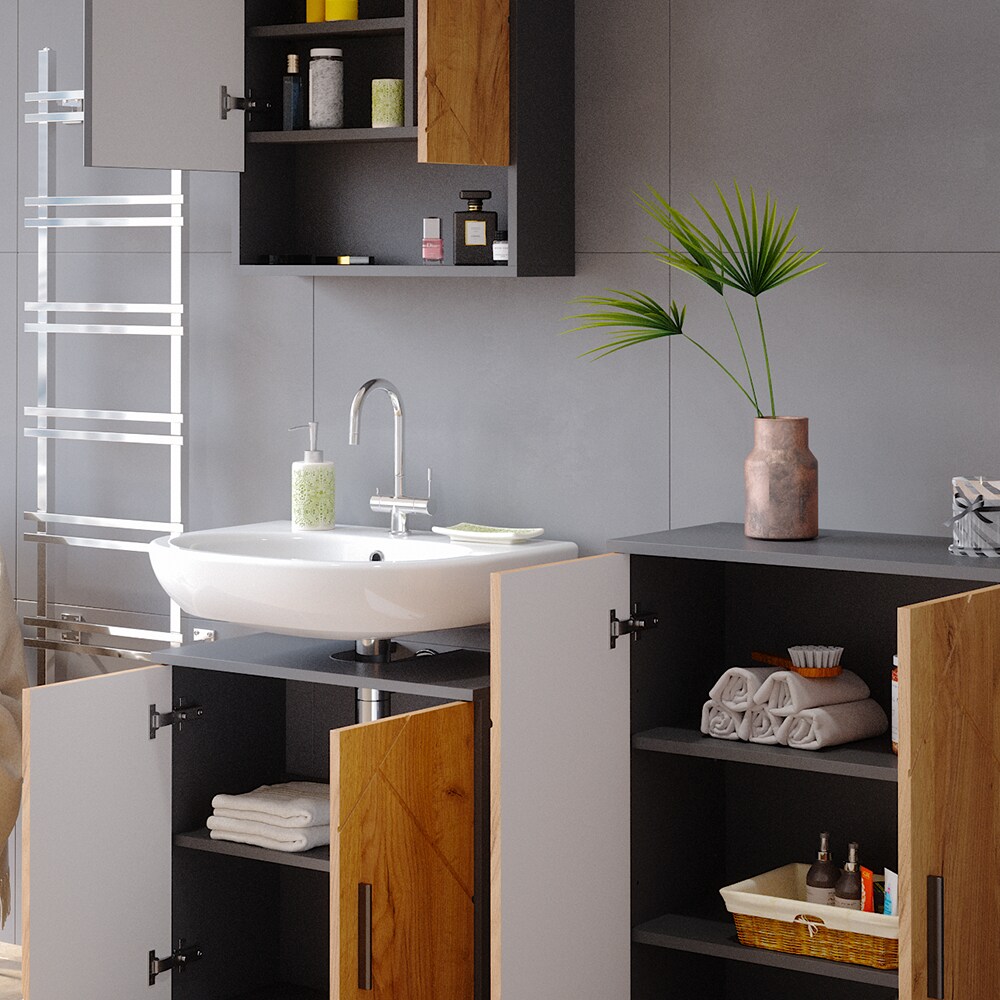 Vicco Badmöbel Set Badezimmermöbel Irma Spiegelschrank Unterschrank Badschrank