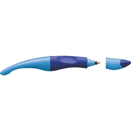Ergonomischer Tintenroller für Linkshänder - STABILO EASYoriginal in dunkel-/hellblau - Einzelstift - Schreibfarbe blau (löschbar) - inklusive Patrone