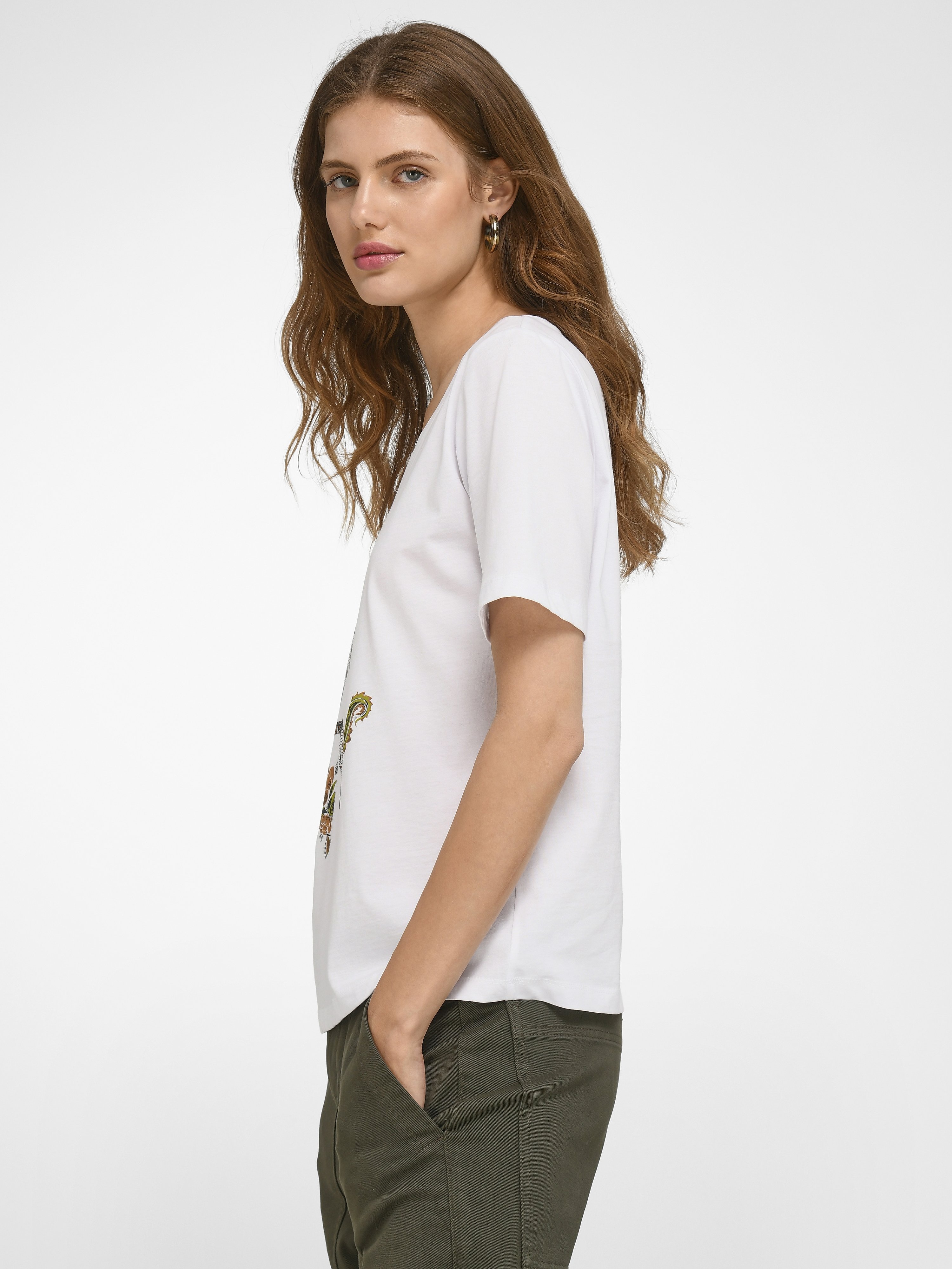 Rundhals-Shirt mit 1/2-Arm