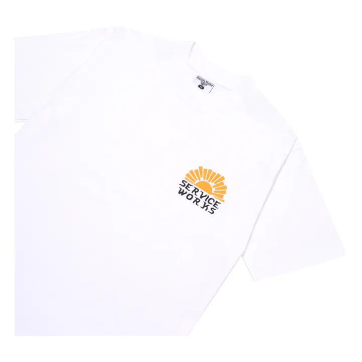 Service Works T-shirt Sunnyside Up Coton Bio | Blanc