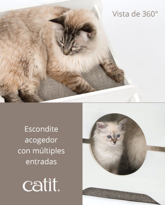Casinha para gatos Vesper Cottage, branca