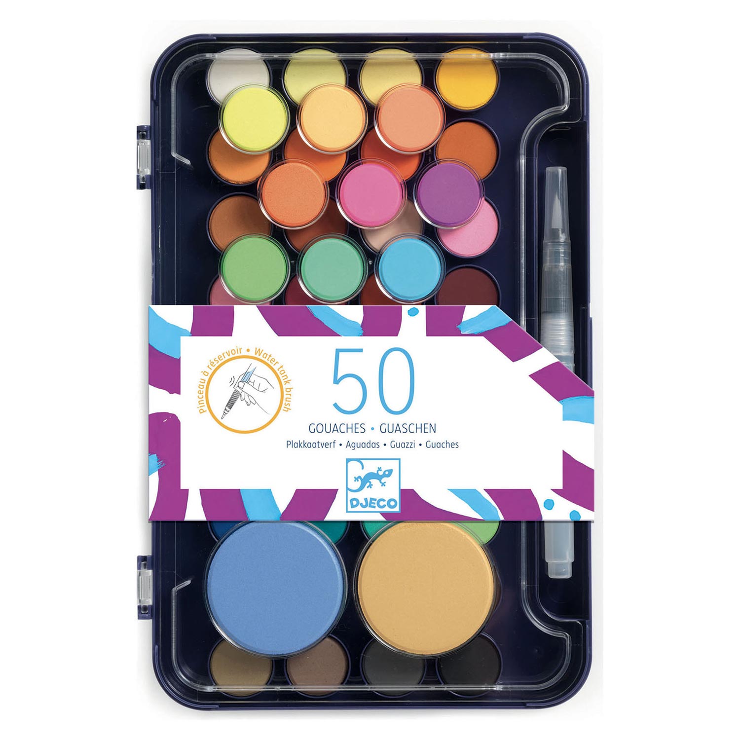 Djeco Plakkaatverf, 50 Kleuren