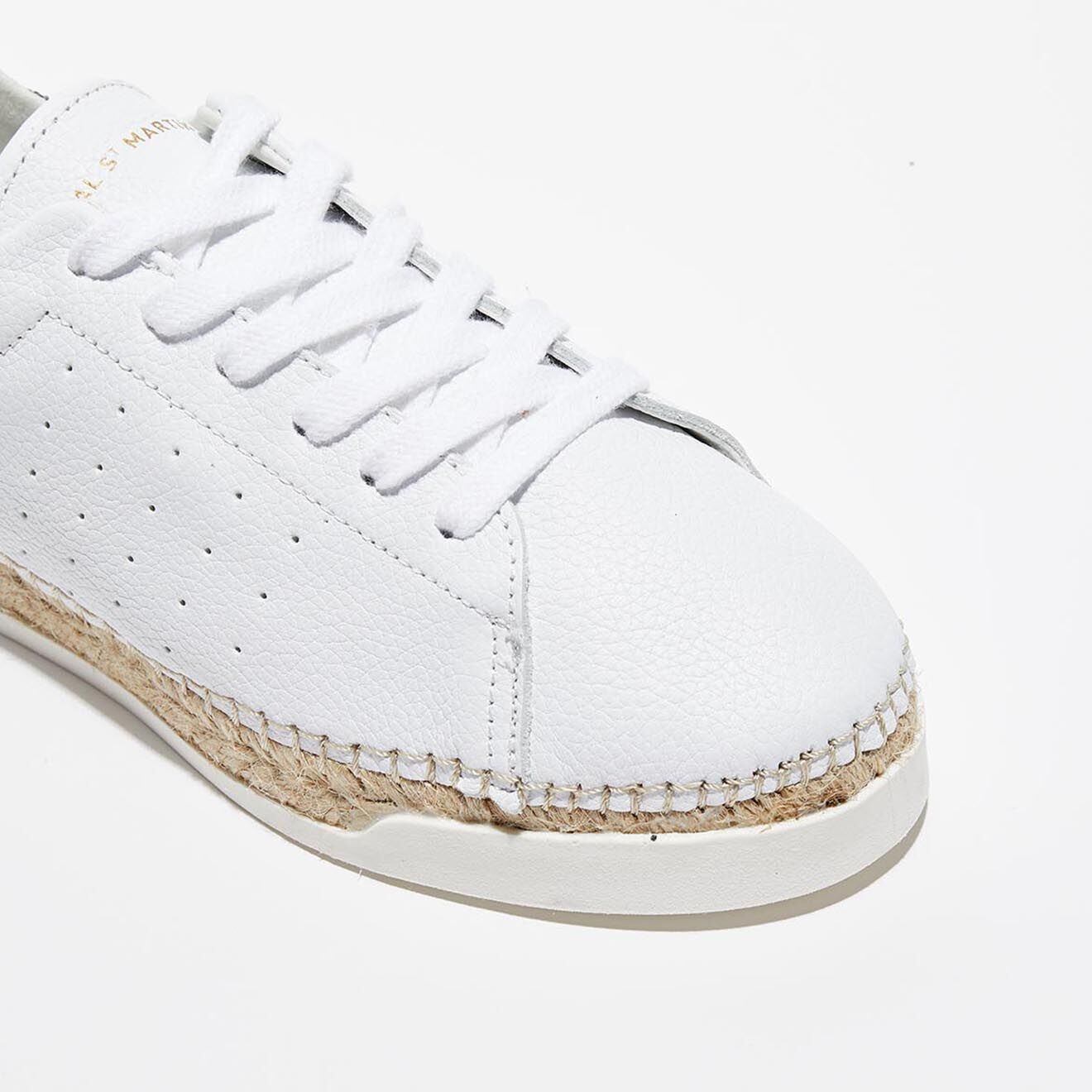 Canal Saint Martin Baskets espadrilles en Cuir Lancry glitter blanc/vert