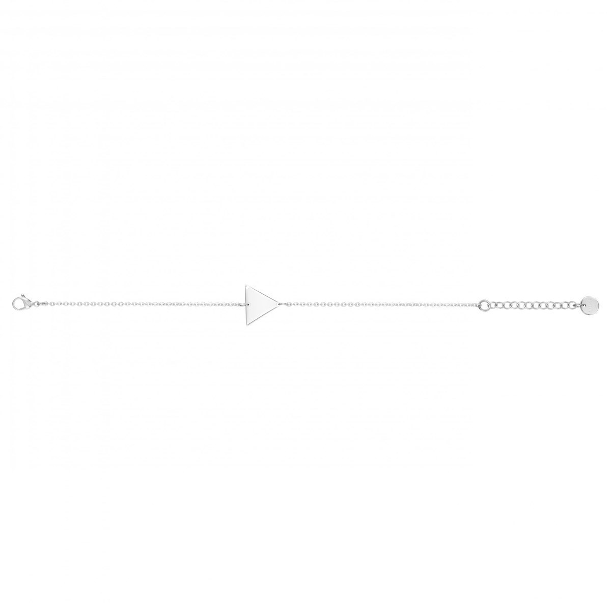 Bracelet souple mono-motif en Acier 316L - blanc brillant
