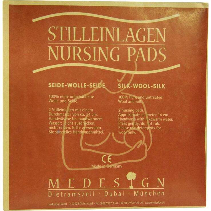 Stilleinlagen Seide / Wolle / Se, 2 St