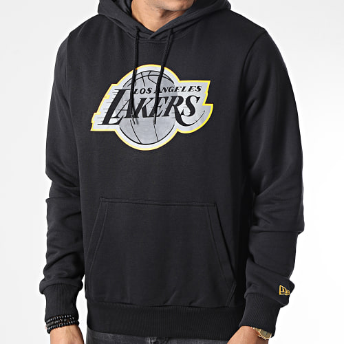 Sweat Capuche Large Outline Logo Los Angeles Lakers Noir
