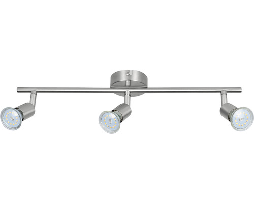 Plafondspot 3x3W 3x280 lm 3000 KB 48 cm nikkel/satijn