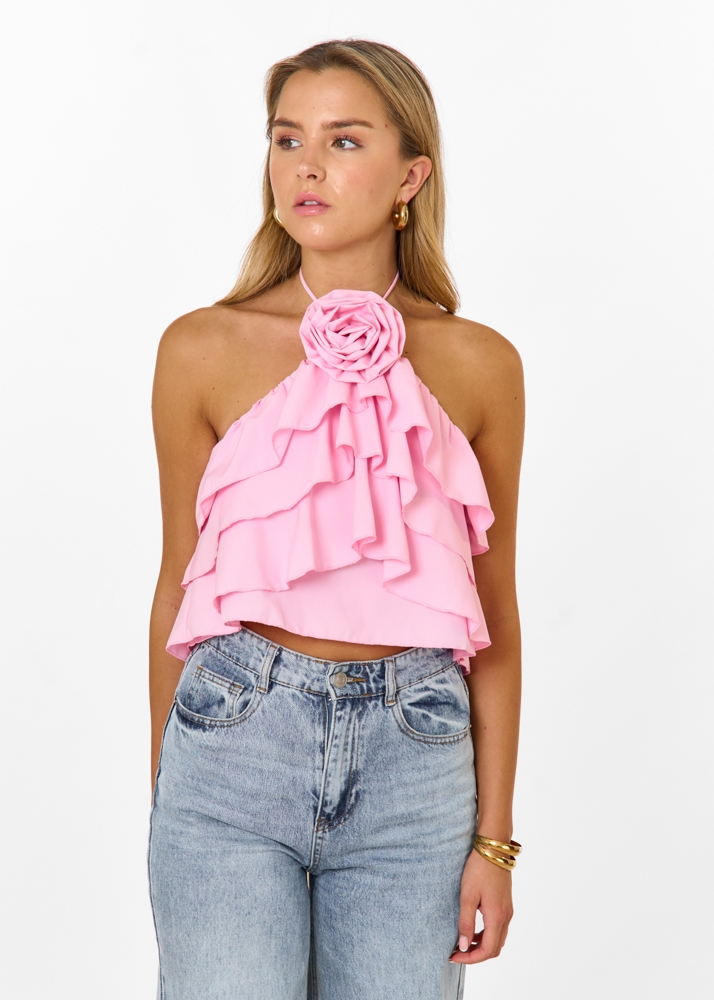 Mia halter top roze