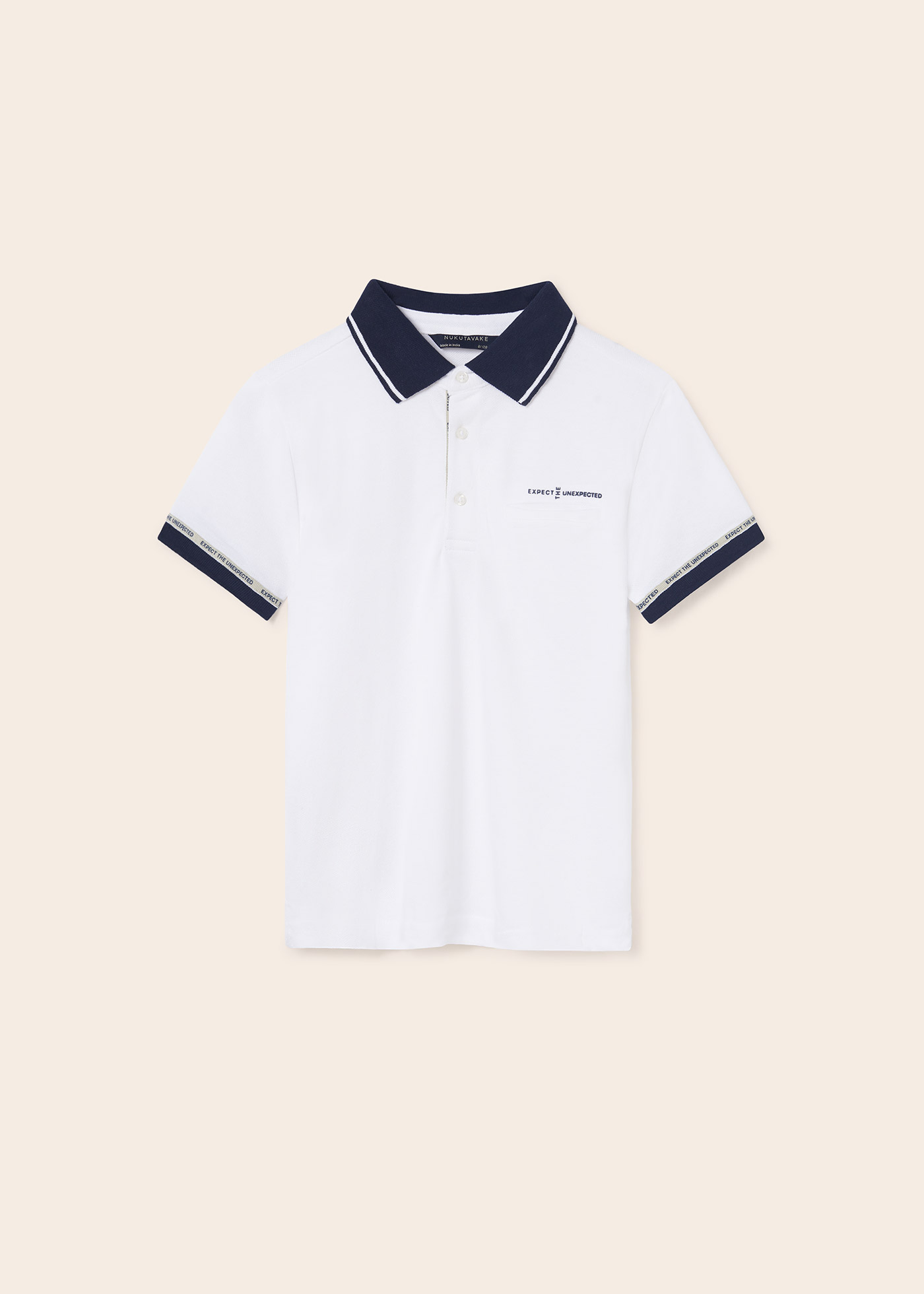Camisa polo de algodão para menino