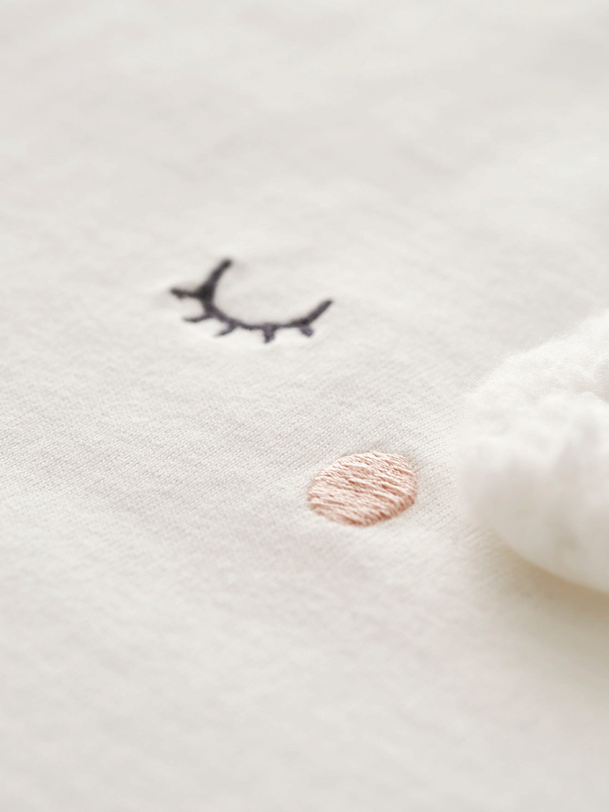 Vertbaudet Ärmelloser Baby Schlafsack SCHÄFCHEN wollweiß