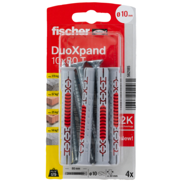 Fischer DuoXpand constructieplug 10x80 mm 4 stuks