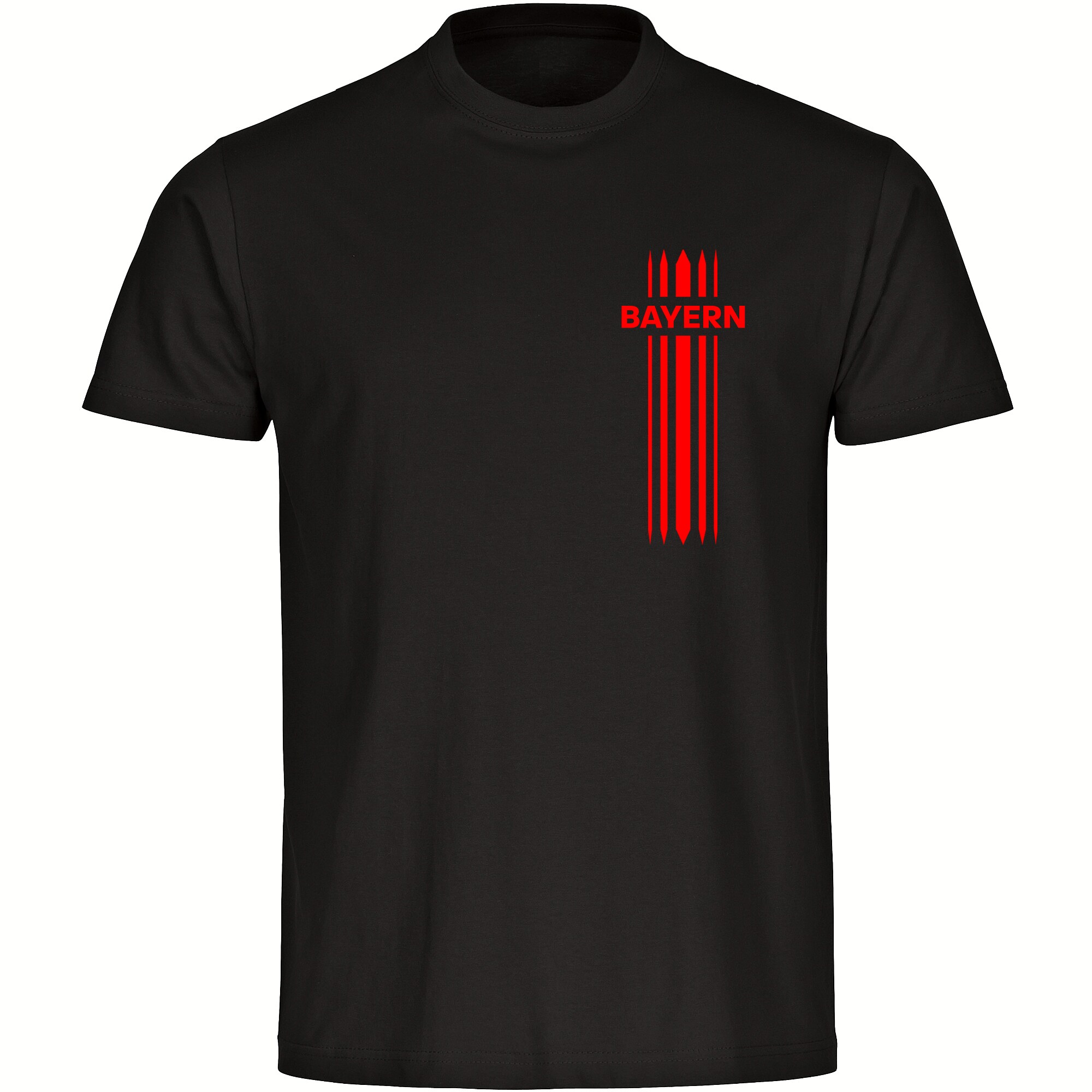 multifanshop® Kinder T-Shirt - Bayern - Streifen - Druck rot