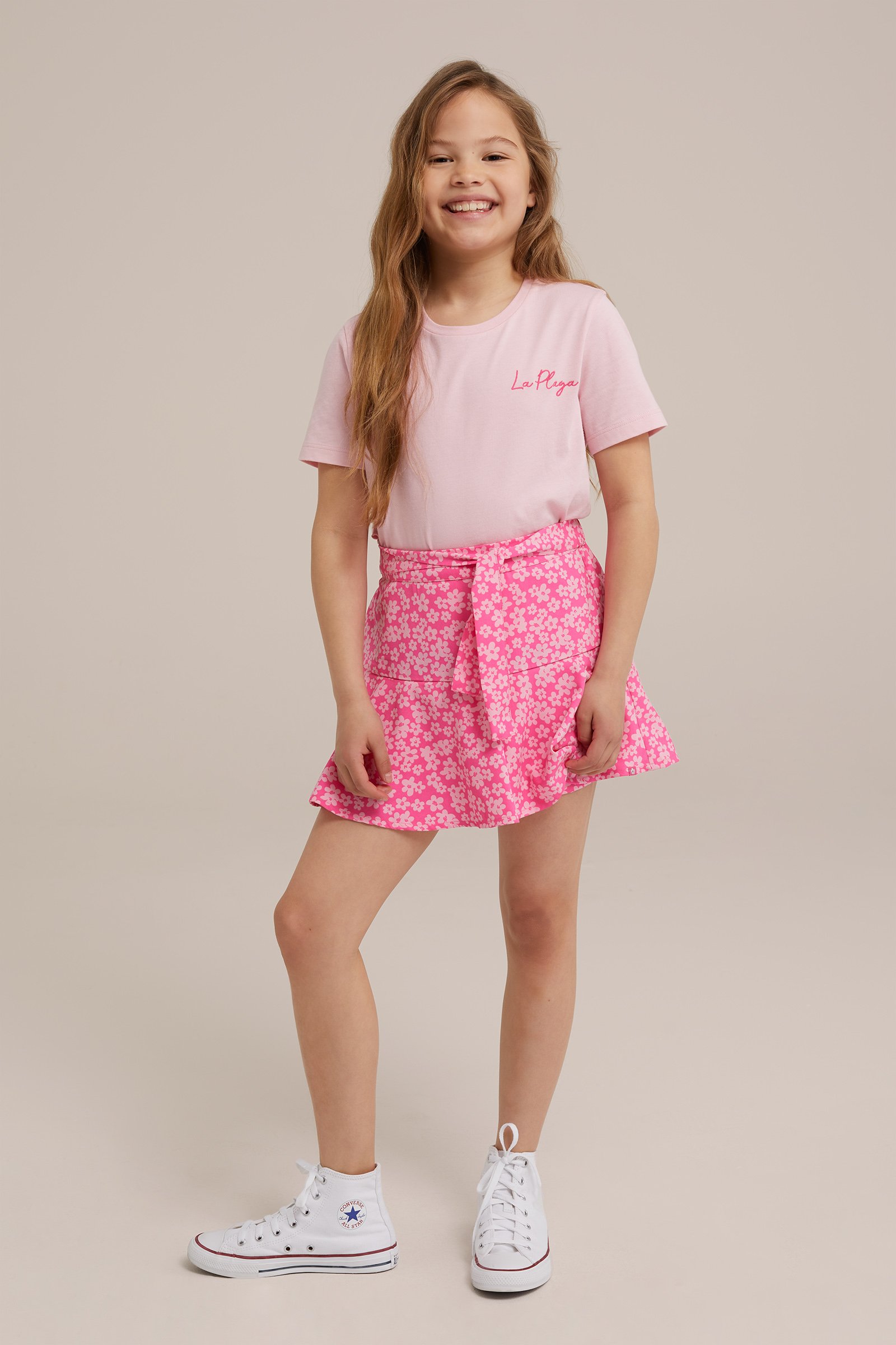 Meisjes skort met dessin WE Fashion Roze
