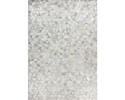 Leren tapijt Rocket 410 grijs zilver 120x170 cm (echt leer)