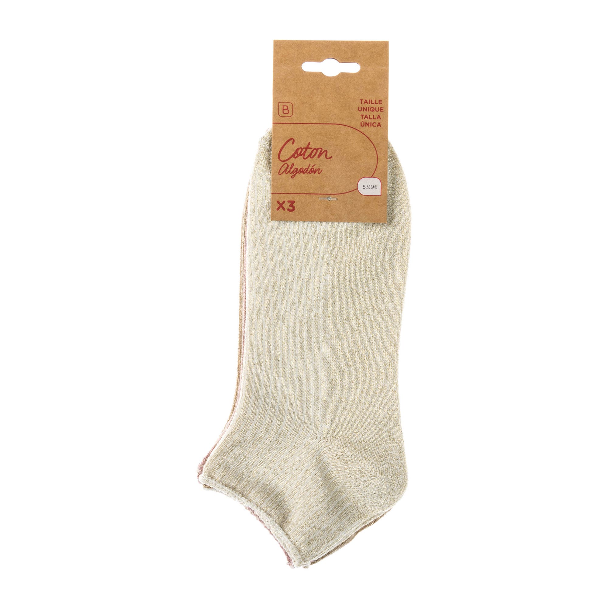 Chaussettes Femme or