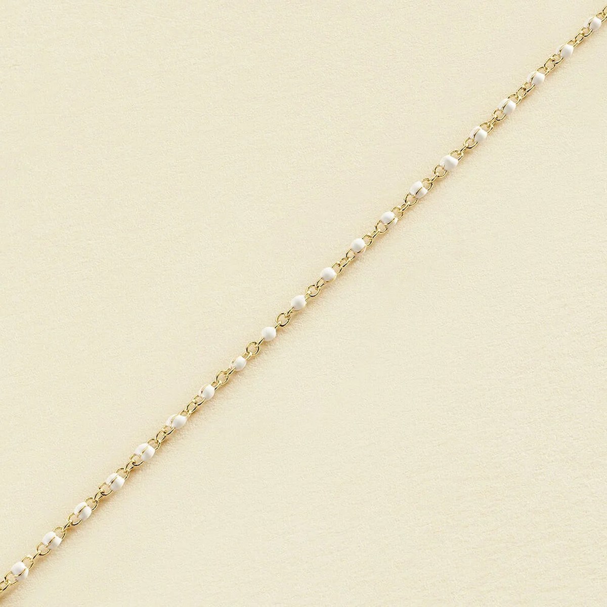 Bracelet Agatha Smarty perles émail blanc