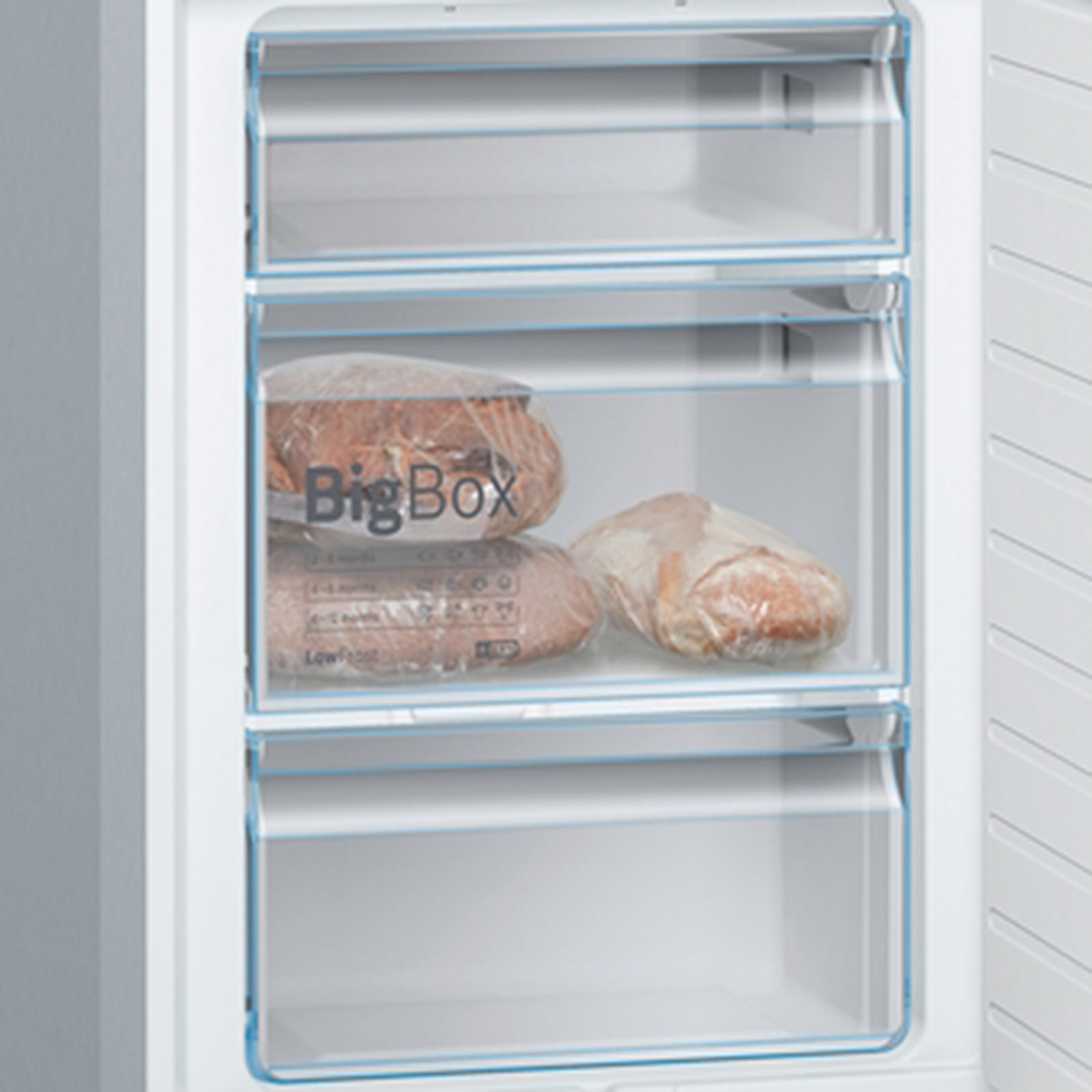 BOSCH Kühl-Gefrierkombination KGE36AICA - Edelstahl - C