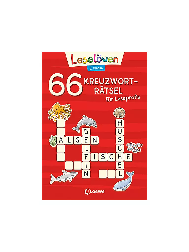 LOEWE VERLAG 66 Kreuzworträtsel für Leseprofis - 2.Klasse keine Farbe