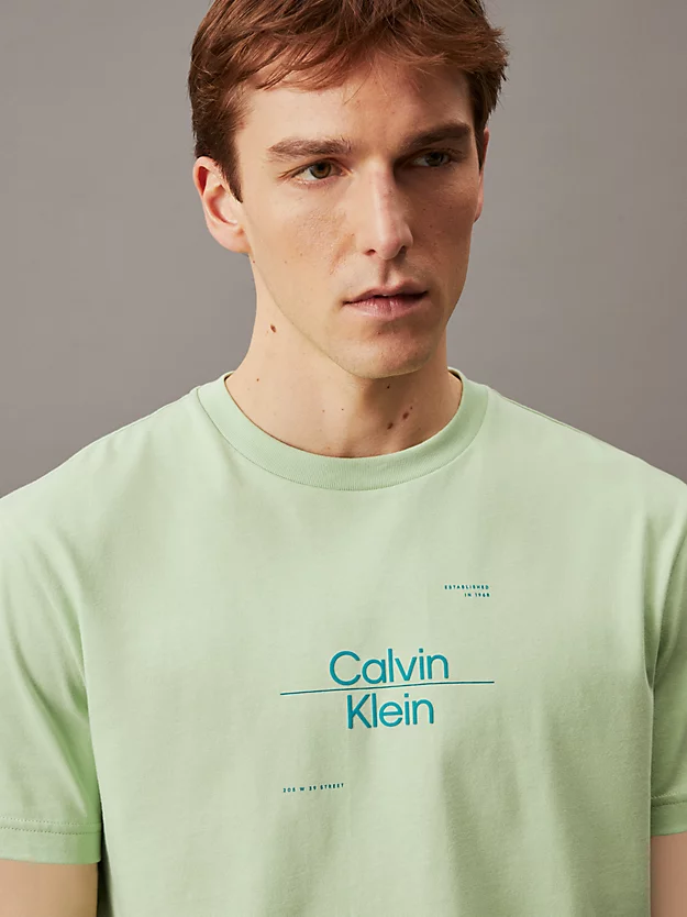 Camiseta com estampa gráfica linear
