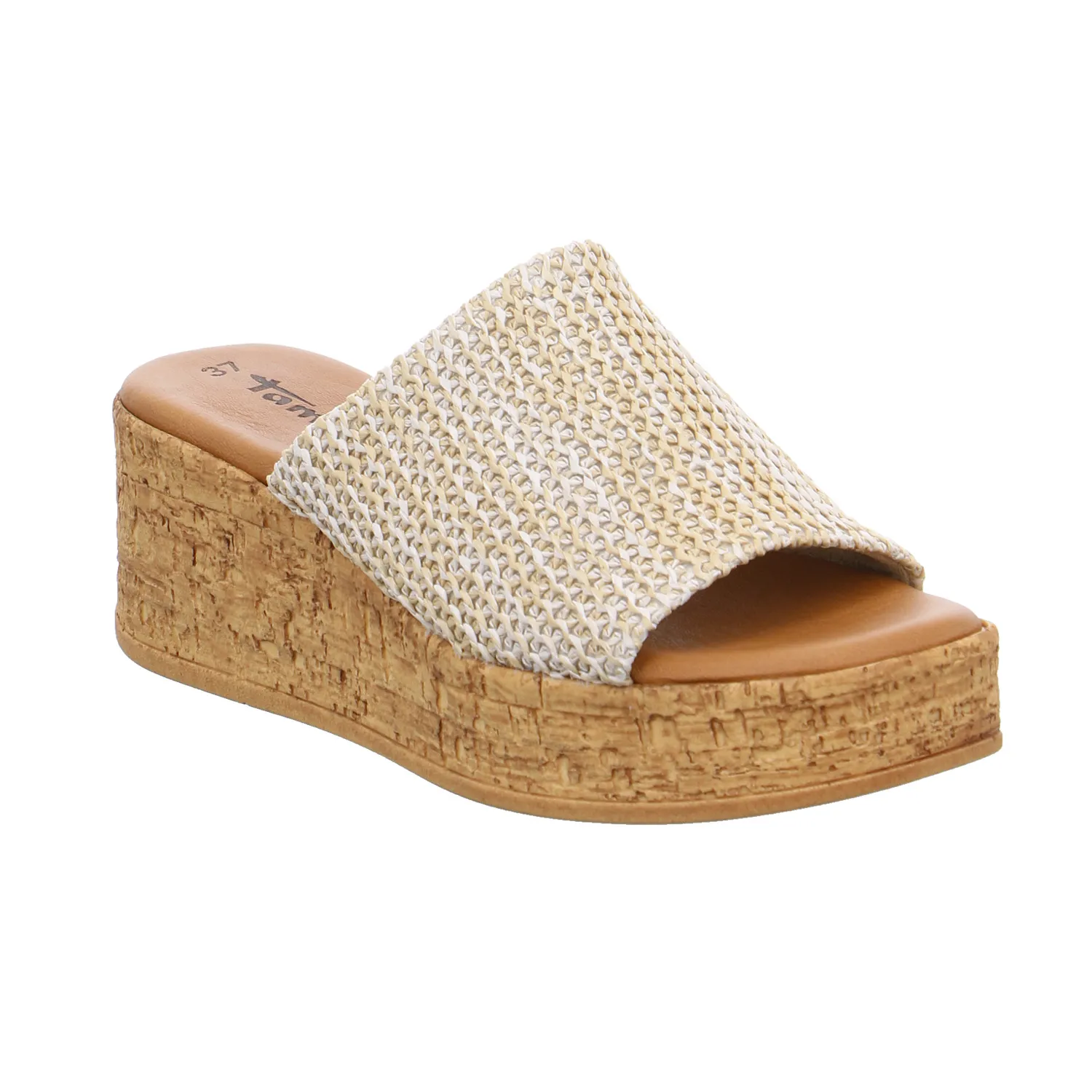 TAMARIS Pantolette Beige Leder