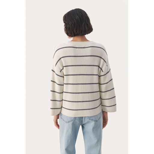 Part Two Elysia Striktrøje, Dark Navy Stripe, S