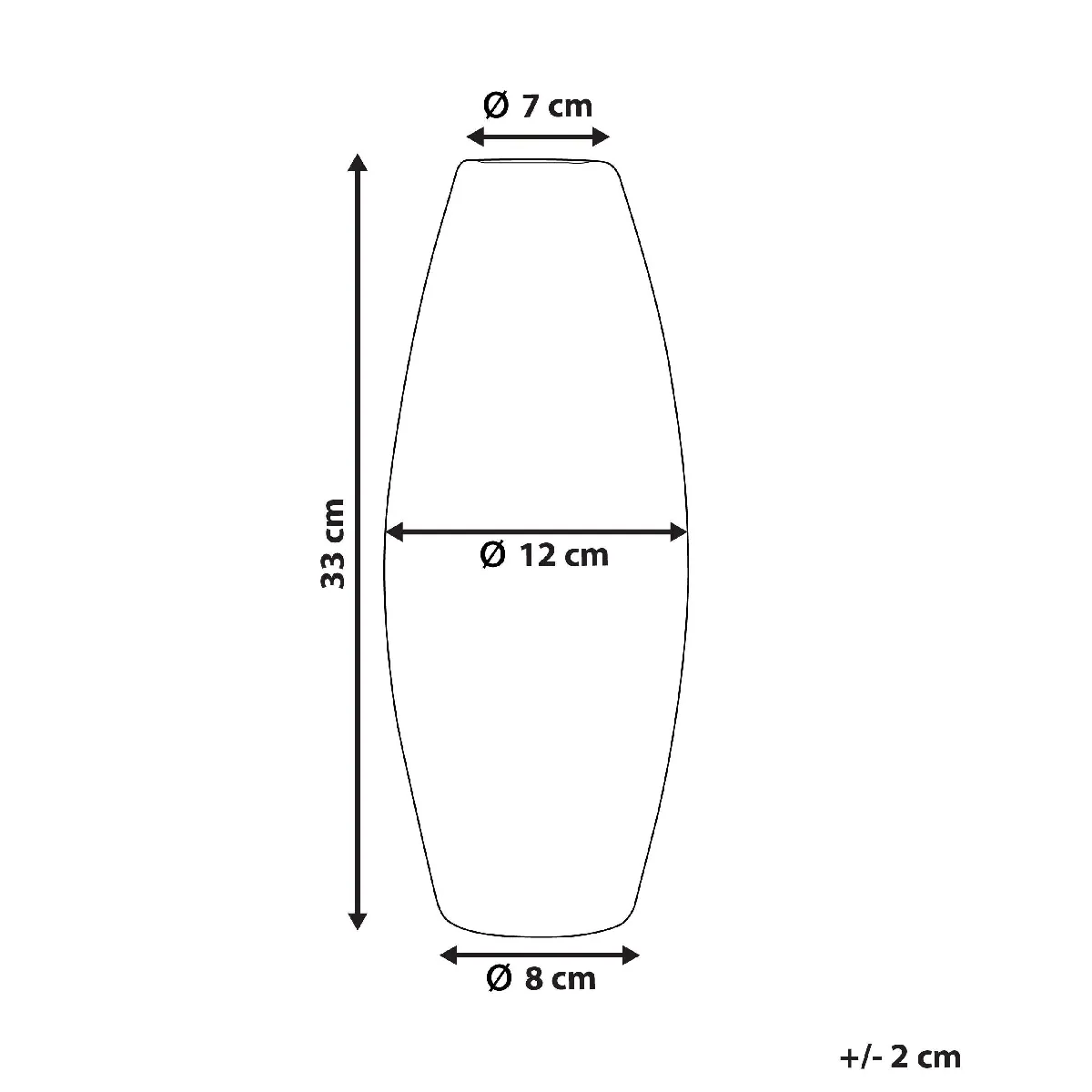 Beliani ARPAD Céramique Argenté - 33 cm