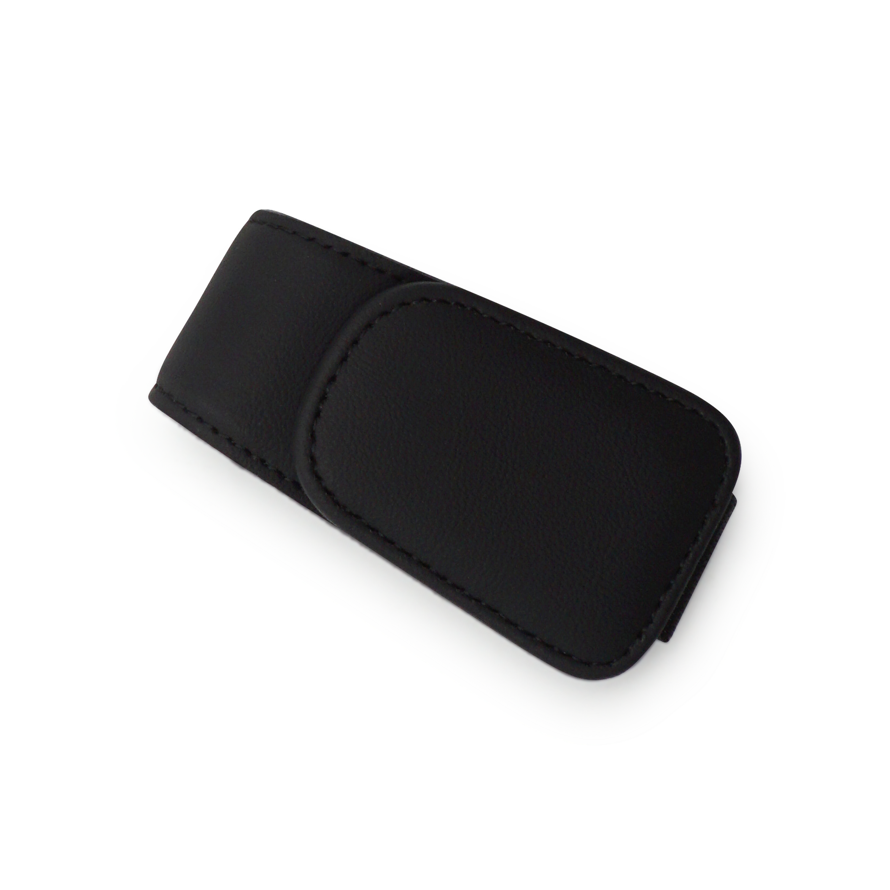 Universal Leder Sonnenblende Organizer Halter für Ausweis / Kreditkarten / Sonnenbrille - Schwarz