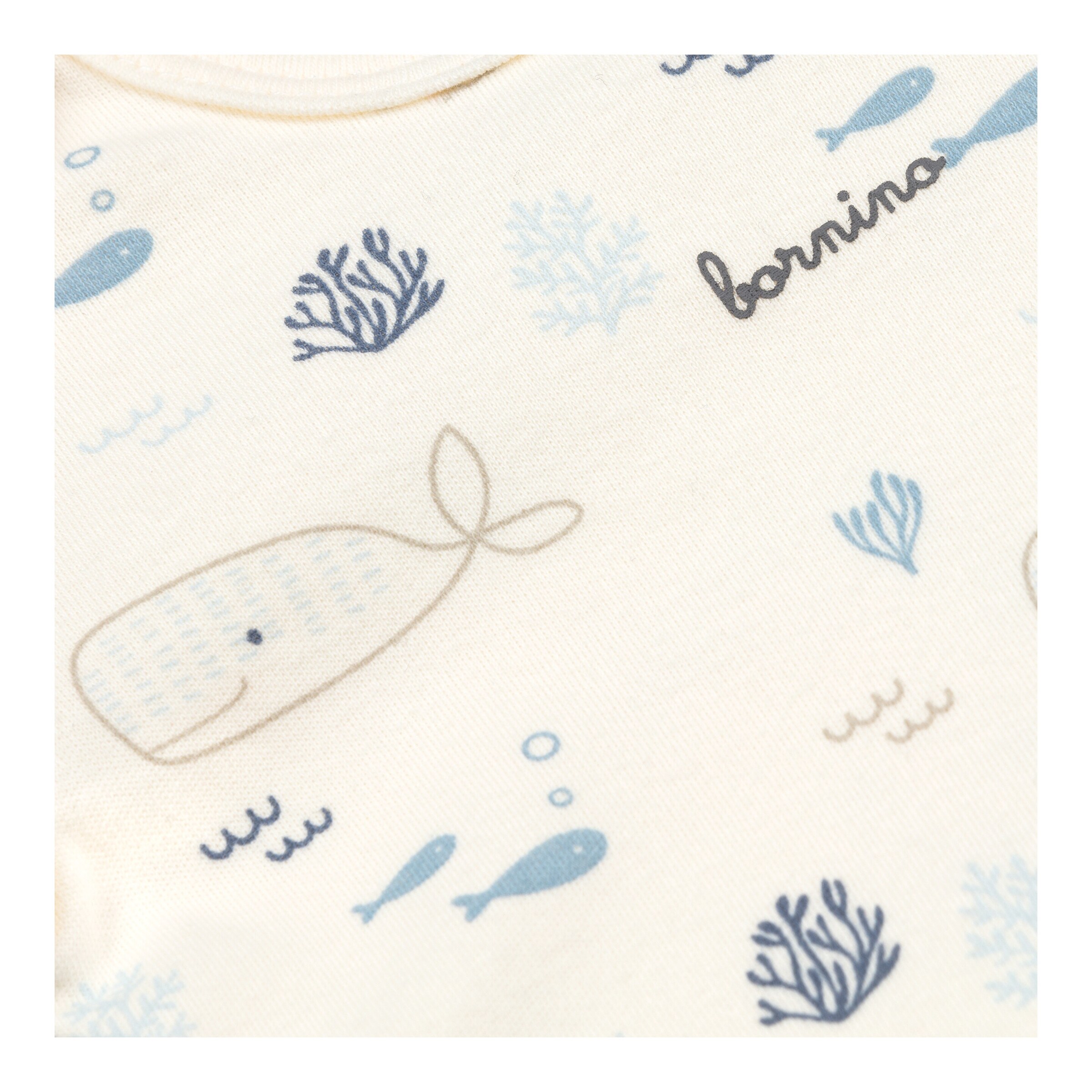 Bornino - Lieblinge 3er-Pack Bodys kurzarm Ocean natur/blau/grau