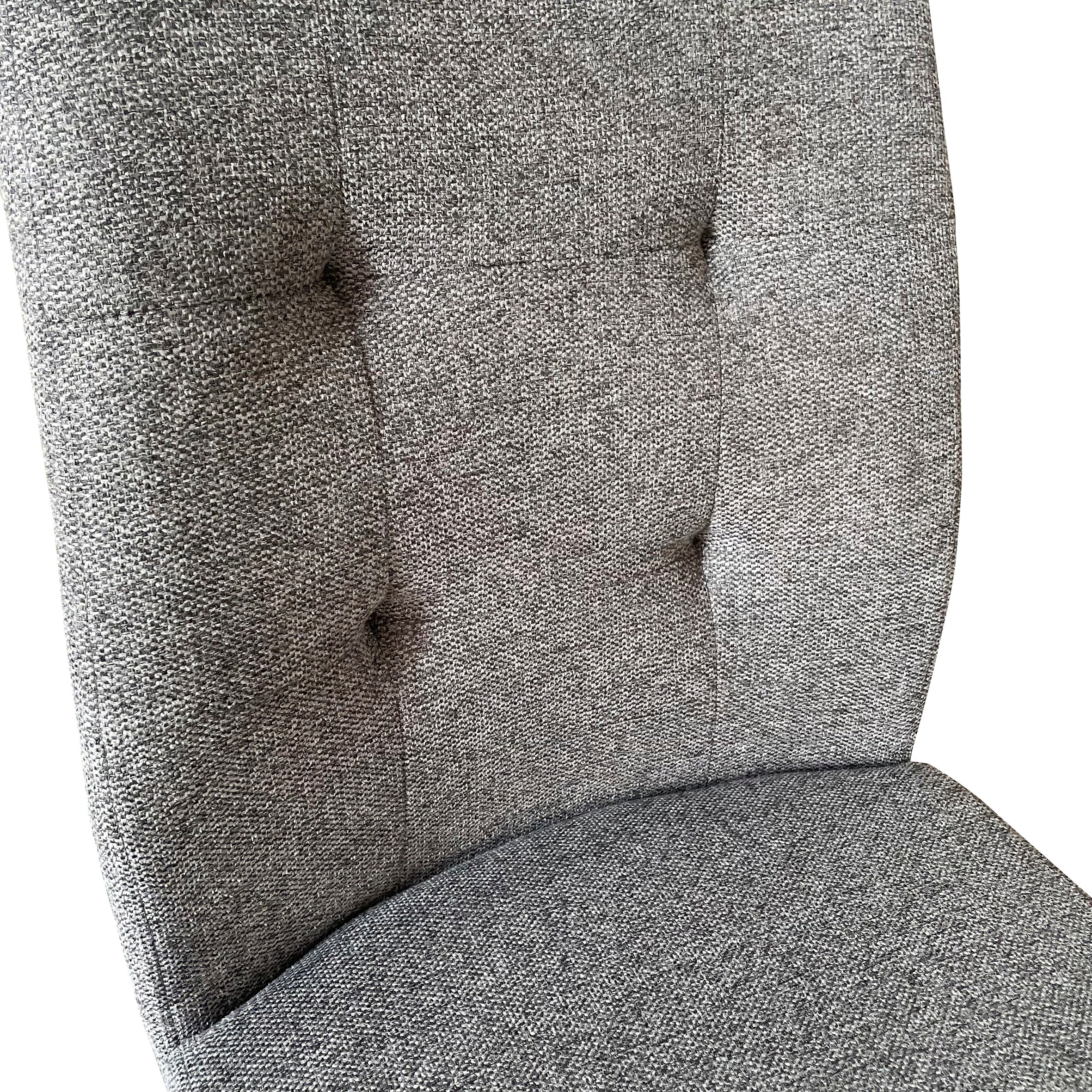 byLIVING Esszimmerstuhl MARLEN-XXL, 2er Set, Webstoff dunkelgrau, Gestell schwarz
