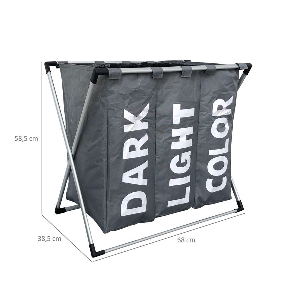 IVOL 3 vakken organizer wasmand - Grey