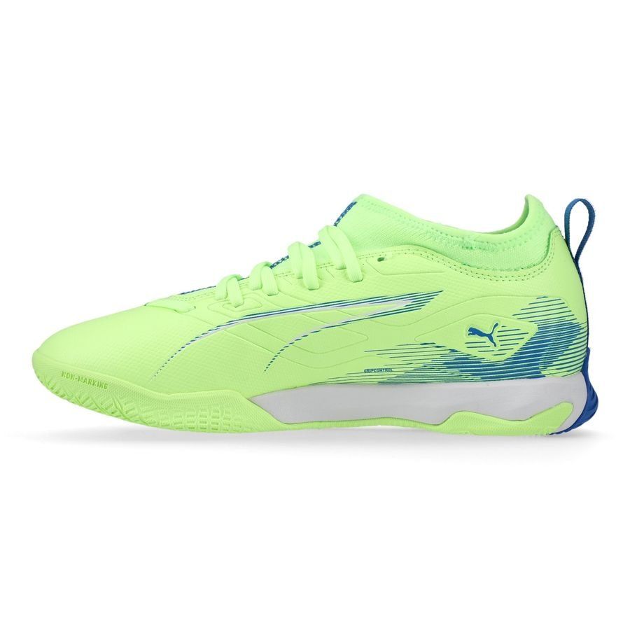 PUMA Ultra 5 Match IT   Mid Lights Out - Fizzy Apple/Blanc/Bleu Enfant