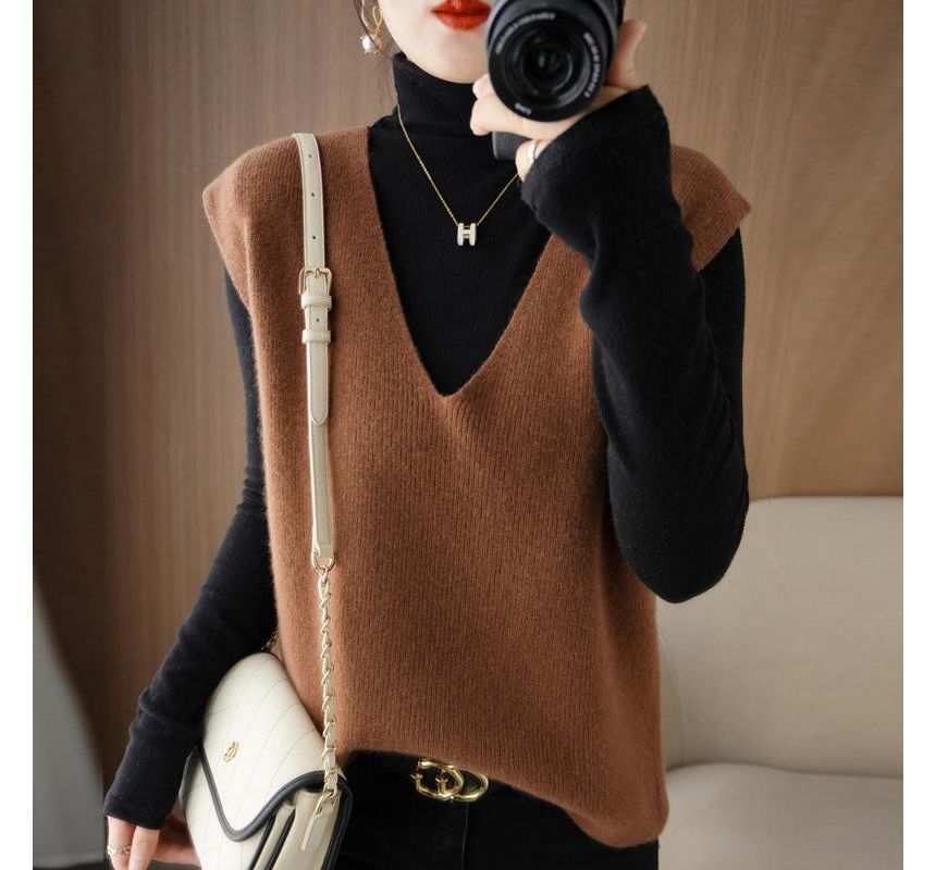 Gistinty - V-hals effen vest