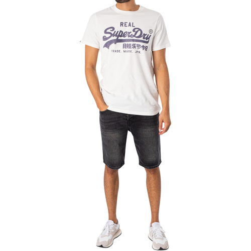 Superdry - Shorts De Mezclilla Rectos Vintage Negro