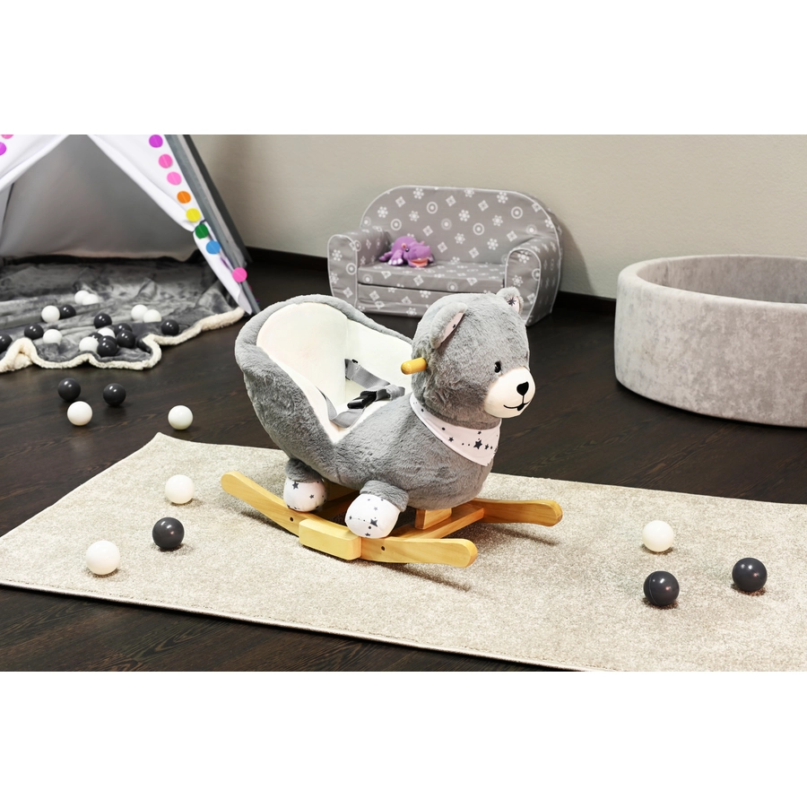 knorr toys® Schaukeltier Bär grau
