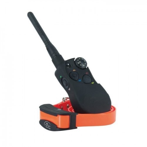 Coleira de treinamento Sportdog preta e laranja para cães.