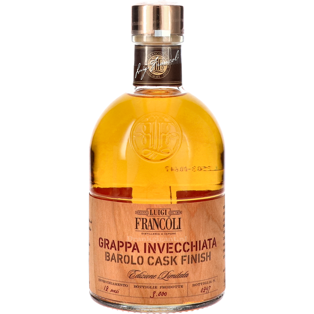 Luigi Francoli Barolo Cask Grappa Invecchiata 50 cl