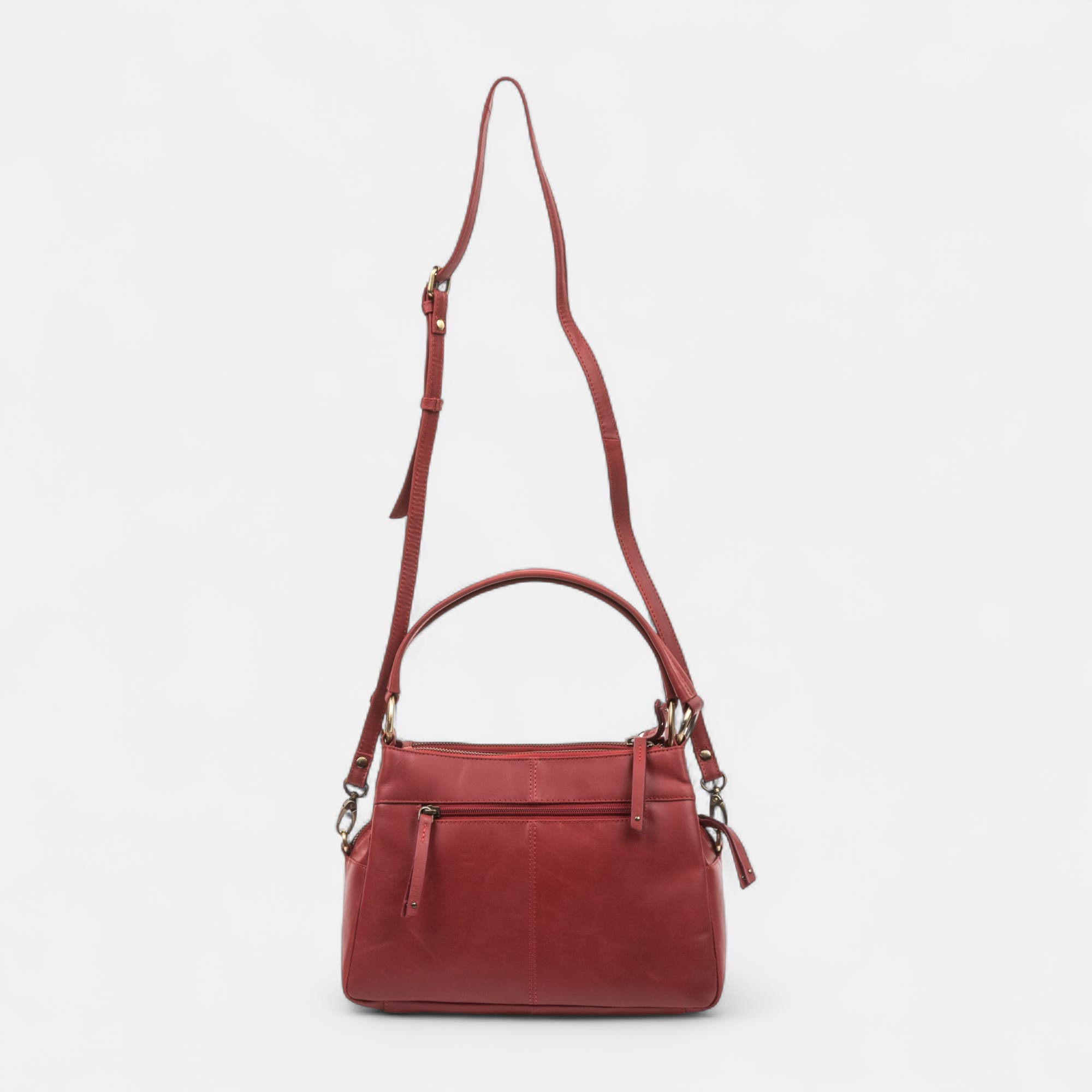 Sac à main en cuir rouge