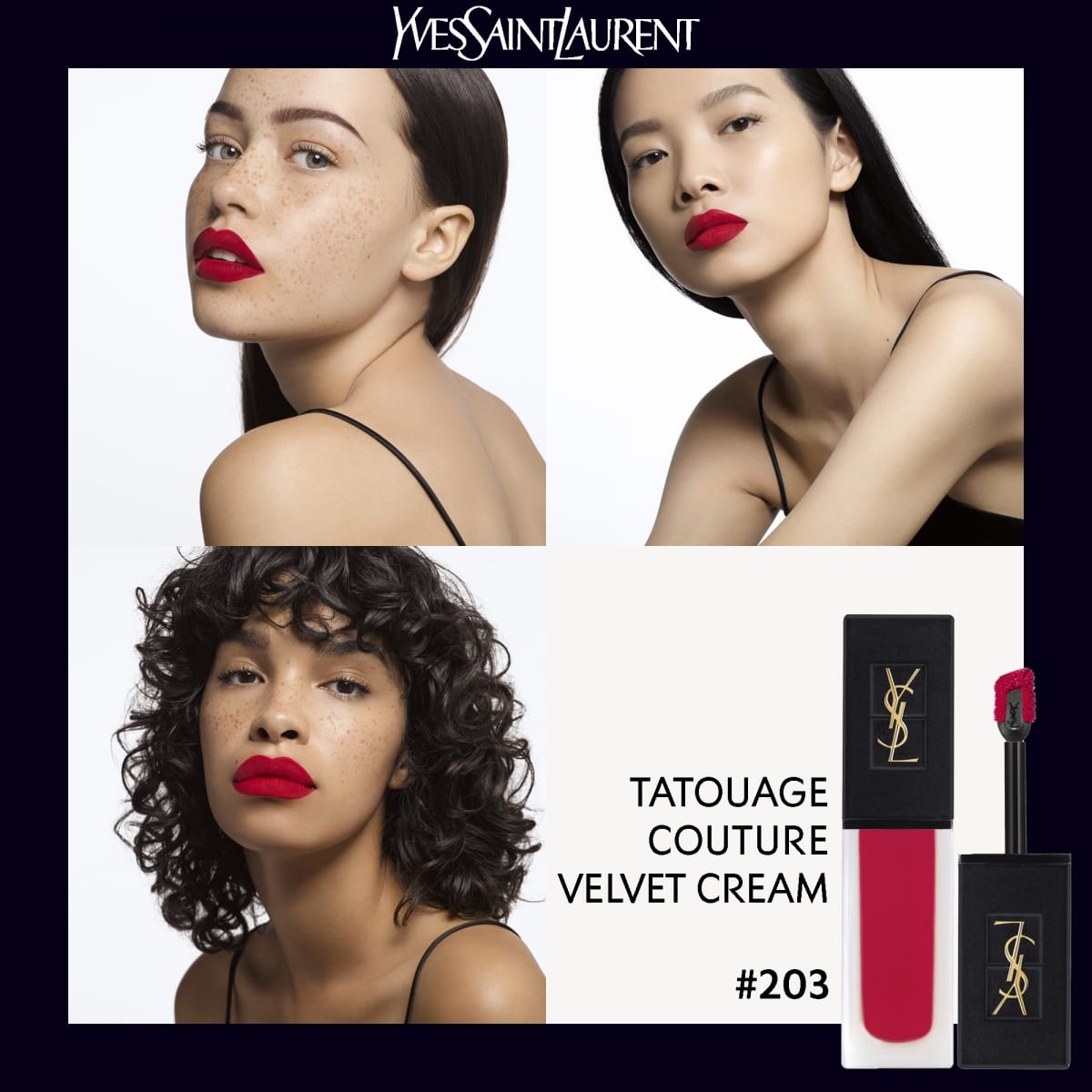 YVES SAINT LAURENT Tatouage Couture Velvet Cream Rouge à Lèvres Mat Effet Velours Longue Tenue