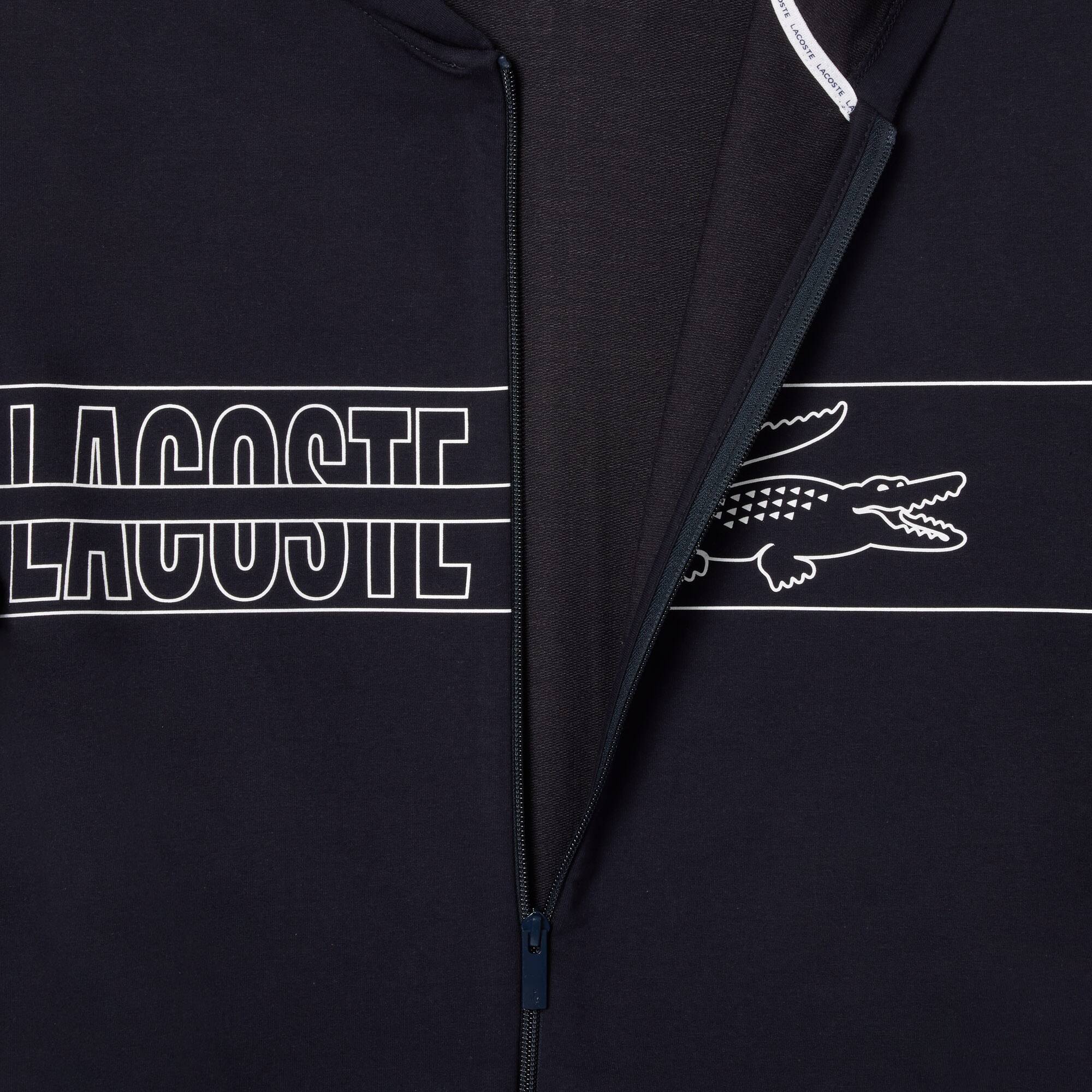 Sweatshirt d'intérieur à capuche avec inscriptions Vêtements d’Intérieur - Bleu - Lacoste - Homme
