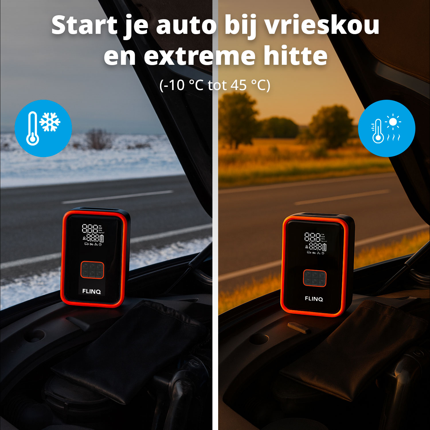 FlinQ 2-in-1 Jump Starter & luchtcompressor