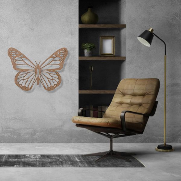 Casa Sentir Vlinder Flower Wanddecoratie - Small - Naturel