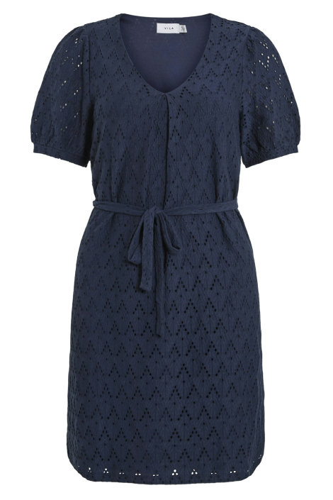 Vila blauwe dames jurk