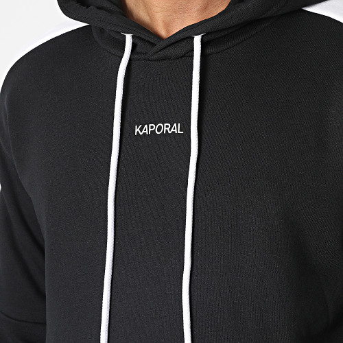 Sweat Capuche A Bandes Slit Noir