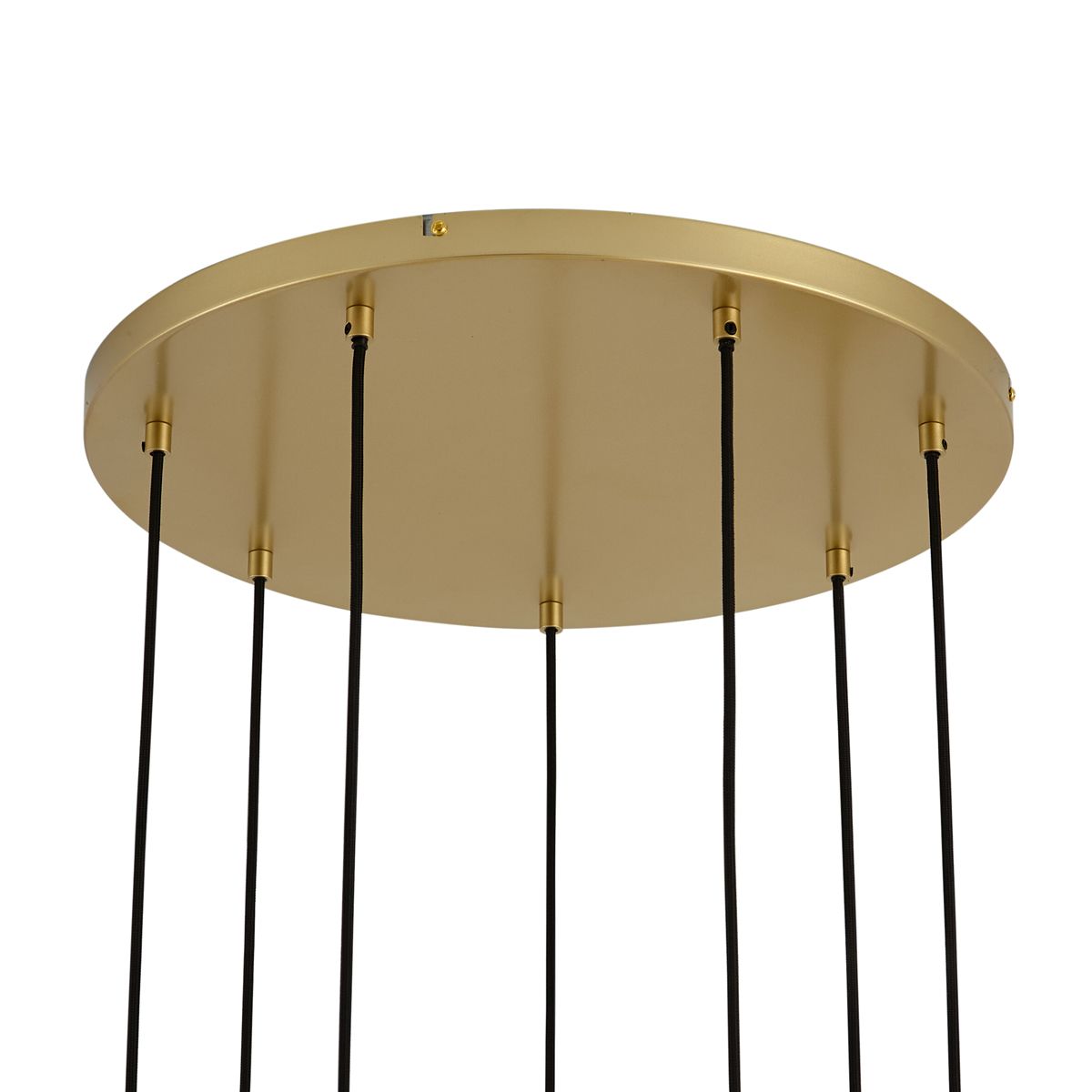 Art Deco hanglamp goud met regenboog glas 7-lichts - Sandra