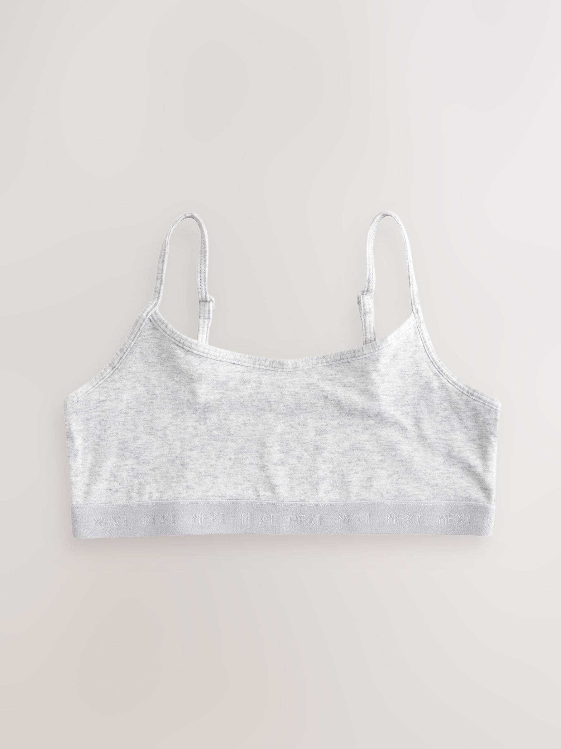 Zwart/wit/grijs - Set van 3 crop tops met bandjes (5 - 16 jr)