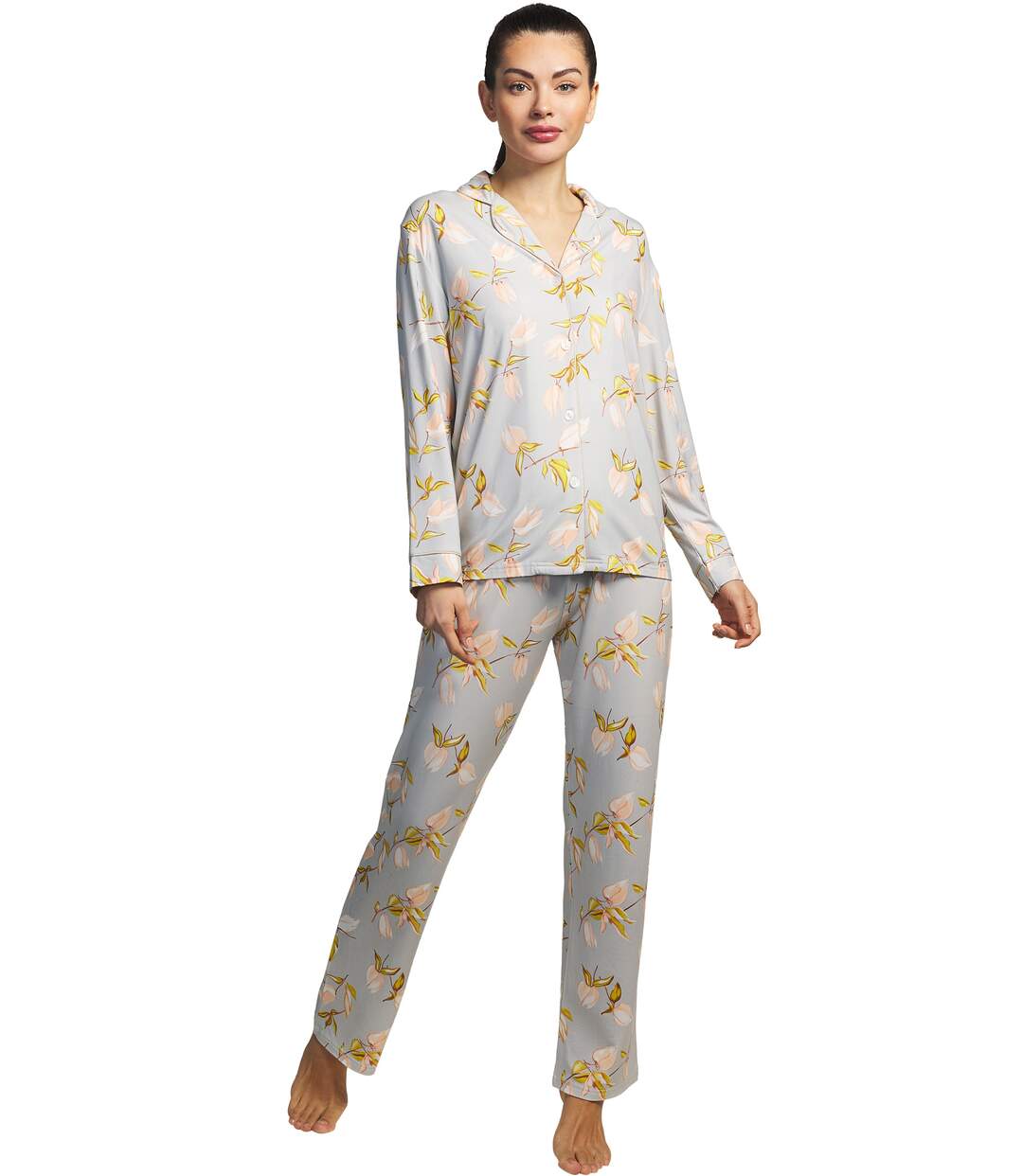 Pyjama pantalon chemise manches longues Tulipanes Selmark
