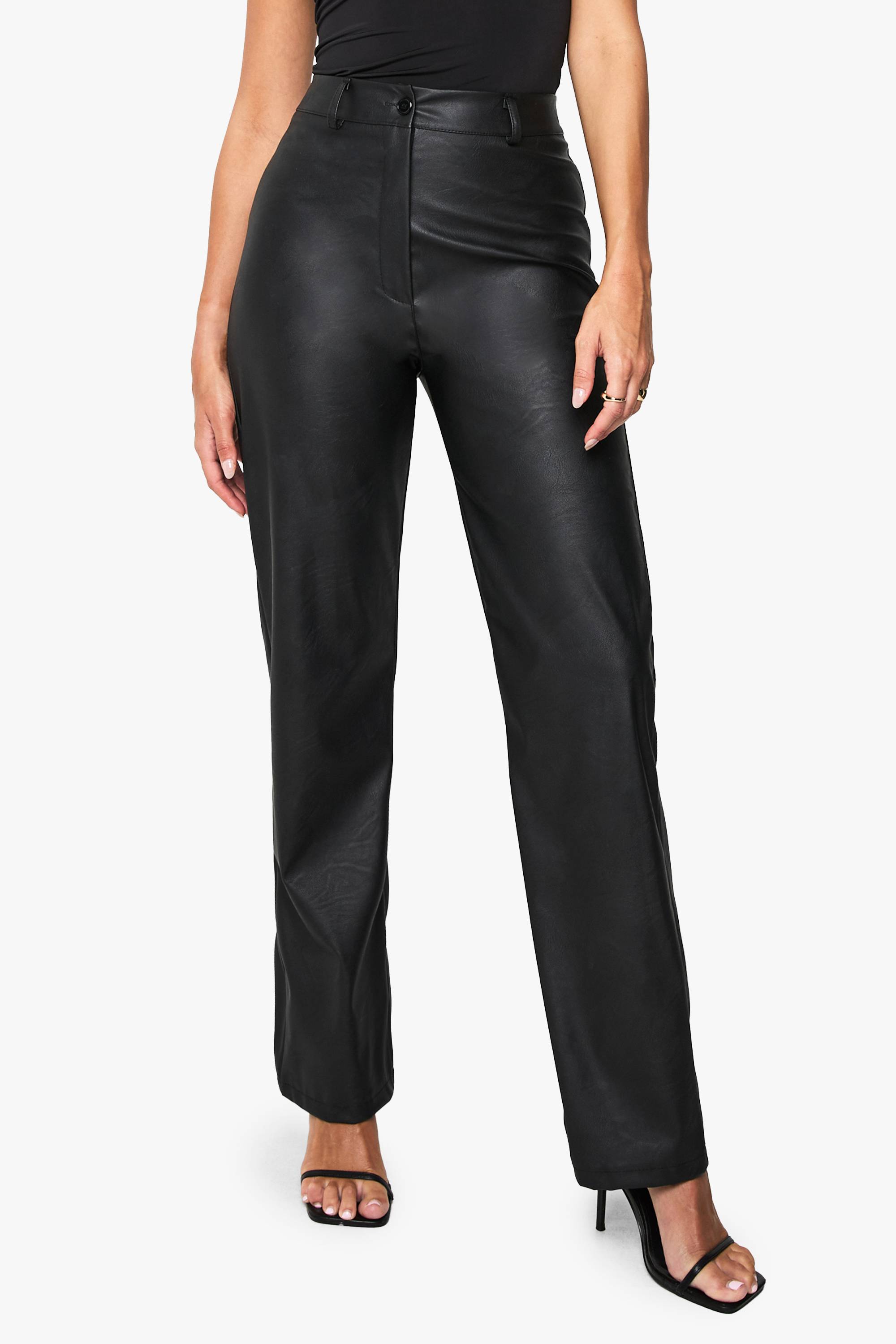 boohoo Pantalon droit synthétique