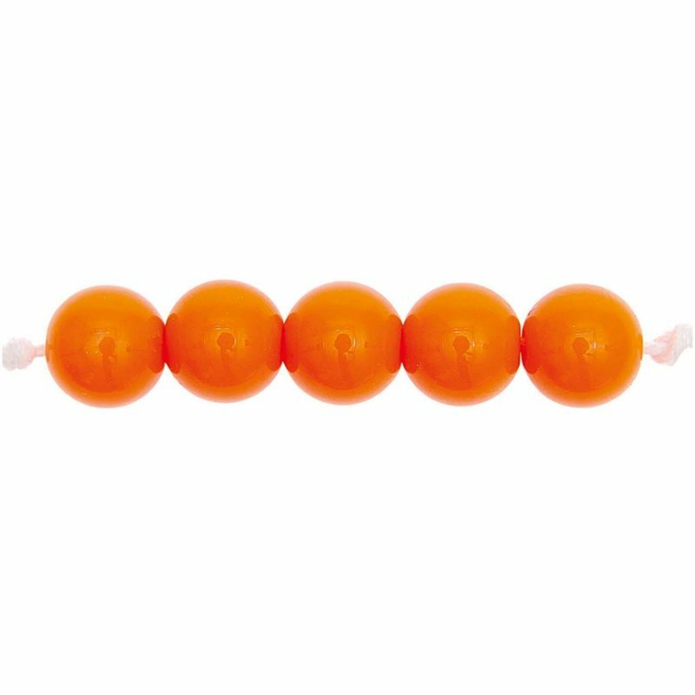 24 perles rondes 10 mm - orange